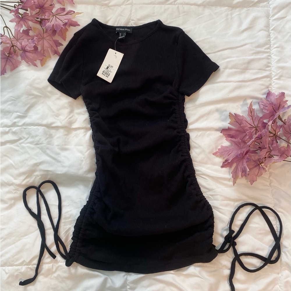 Streetwear Society ruched black dress